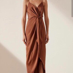 Shona Joy Wrap Style Dress Rust